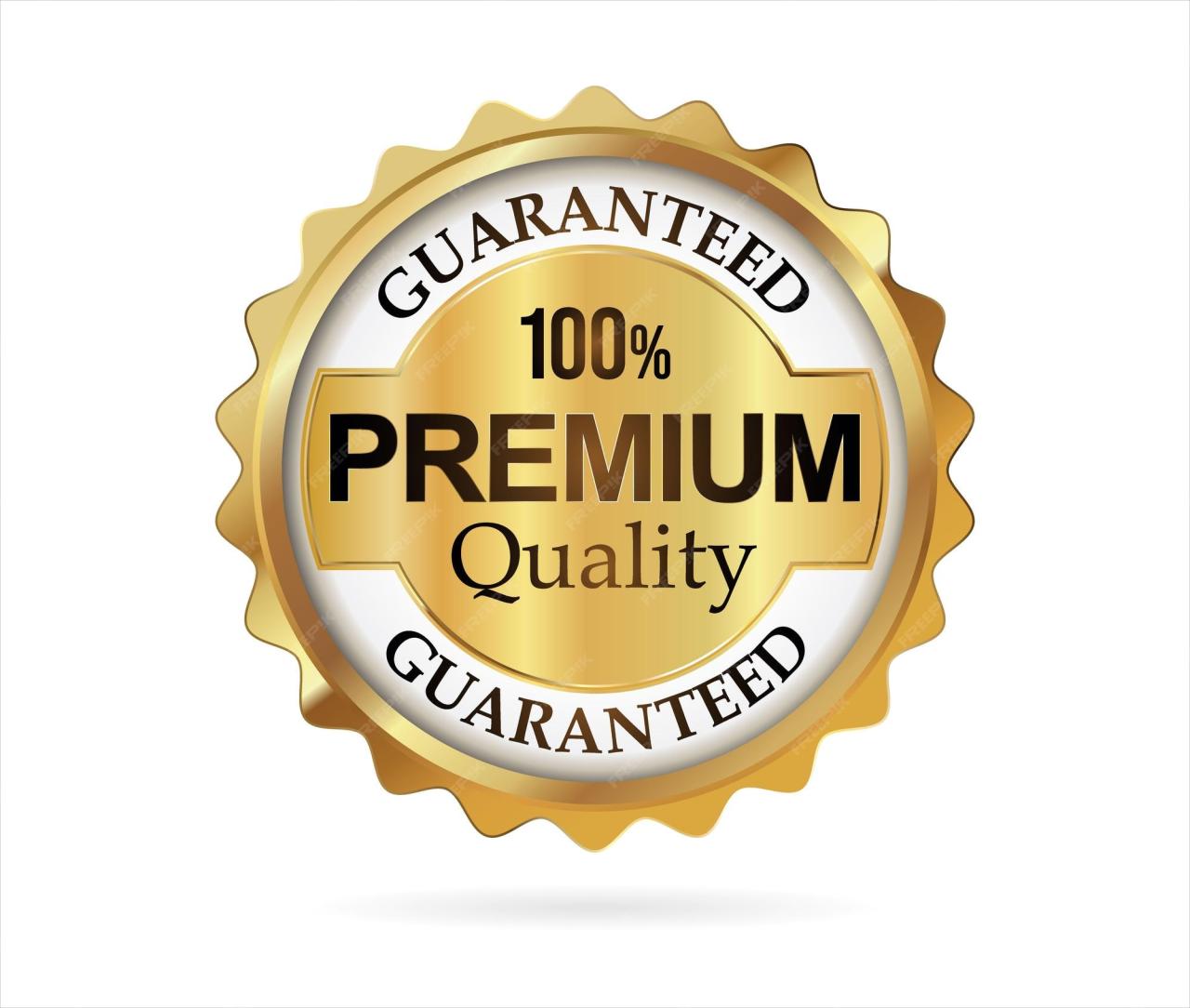Premium Vector | Seal guaranteed premium quality gold Premium Vector | Seal guaranteed premium quality gold