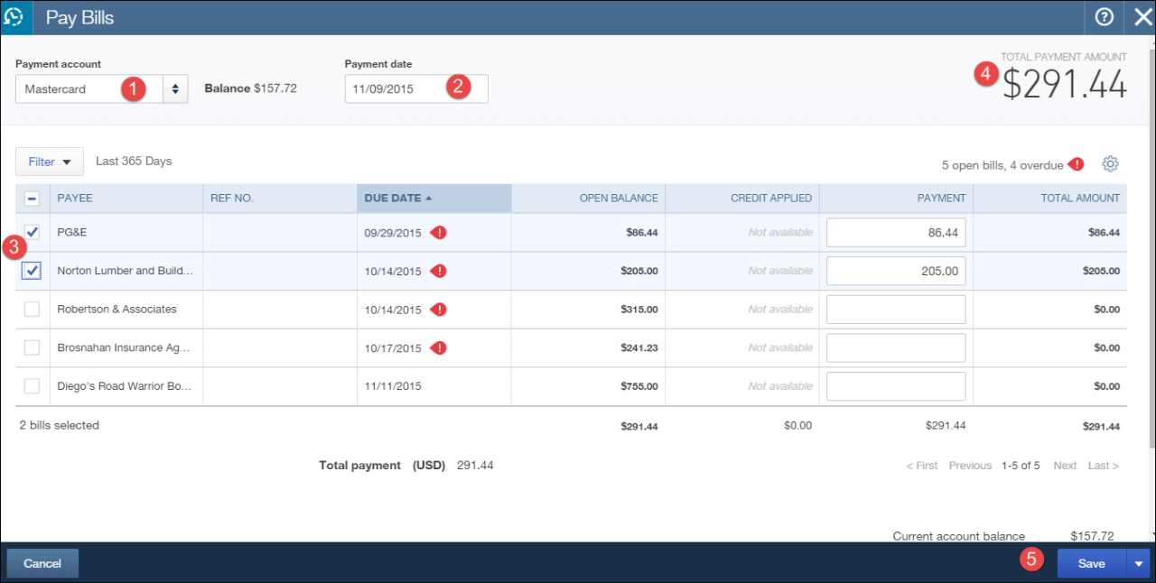 Payments quickbooks credit poczta process zintegrowana tab