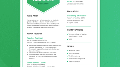 free resume templates Canada for Your Career Success